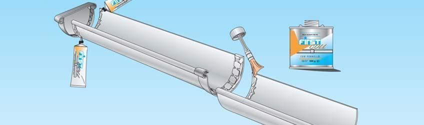 Profilé de Gouttière REVERSIBLE en PVC Blanc longueur de 4 mètres