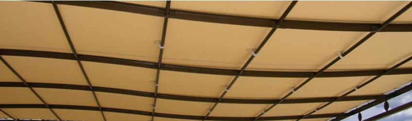 Tecplast Pergola Plane 3x5m Dunkelbeige - Wasserdichte PVC Plane Mit 5 Jahren Garantie