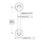 Barre d'appui lisse droite 450mm blanc (accessibilité pmr)