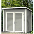 Abri de jardin en bois peint gris 3,16 m2 - skur3 gris
