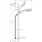 Hansgrohe ensemble de douche verso mono chrome