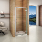 Porte de douche pivotante en verre securit installation en niche - Dimensions au choix