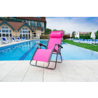 Fauteuil relax multi positions rose - structure pliable - o'colors