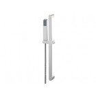 Ensemble de douche avec barre mural support douchette ABS Chromé