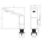 Mitigeur pour lavabo à levier avec vidage
