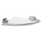 Tablette étagère d'angle de salle de bain série side nickel brossé mat