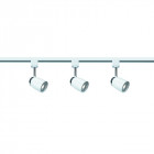 Spot dôme blanc et chrome pour rail