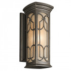 Applique franceasi, bronze antique et verre ambre, moyenne