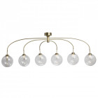 Plafonnier laiton loft 6 ampoules 56 cm