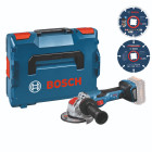 Kit d'électricien meuleuse d'angle sans fil Bosch GWX 18V-15 C BITURBO avec disques à tronçonner X-LOCK - BOSCH - 061599765T