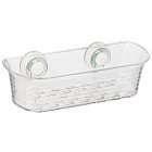 Panier de douche à ventouses transparent