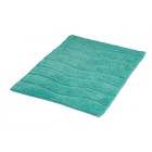 Tapis de salle de bain basic en coton 50 x 70 cm turquoise