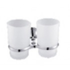 Support porte verre brosse à dent double serie one à fixer ou à coller