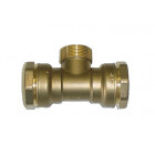 TE 90 Mâle en laiton - Pour raccordement polyéthylène - Diamètre 50 mm - Filetage 40/49
