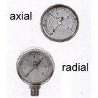 Manomètre - Raccords axial au dos à 6H 0 à 4 bars