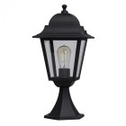 Borne d'extérieur noire street 1 ampoule 47 cm