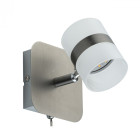 Spot argenté techno 1 ampoule 13 cm