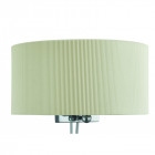 Applique drum pleat, en chrome et verre, abat-jour crème