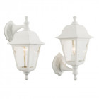 Applique pimlico, polypropylène bkanc et verre