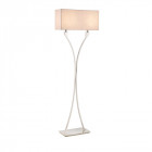 Lampadaire vienna, nickel, abat-jour beige