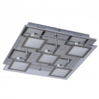 Plafonnier argenté techno 5 ampoules 8 cm