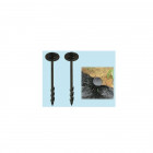 10 x piquets de paillis udp noirs plastique résistant 20 cm - toile de paillage