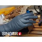 100 gants nitrile singer protection chimique noir taille m non poudré non stérile bord roulé ambidextre