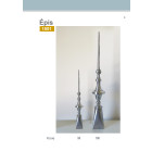 Epi de faîtage en zinc naturel  hauteur 90 cm - 1001-90