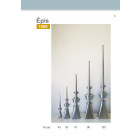 Epi de faîtage en zinc naturel  hauteur 120 cm - 1005-120