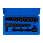 Coffret d'outils pour embrayage outil de centrage d'embrayage centreur d'embrayage (17 pièces, 8 adaptateurs pour disques d'embrayage, 8 adaptateurs pour paliers de guidage) 