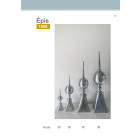 Epi de faîtage en zinc naturel  hauteur 30 cm - 1008-30