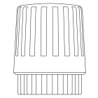 Poignée de réglage OVENTROP manuel raccordement fileté M 30 x 1,5 - Blanc - 1012565