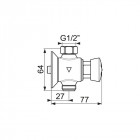 Robinet urinoir presto 12 fixation murale