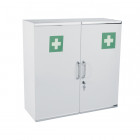 Armoire à pharmacie 2 portes acier blanc