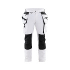 Pantalon peintre stretch 4D poches flottantes Blanc/Gris foncé 10791645 - Taille au choix