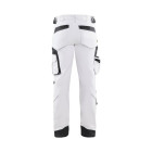 Pantalon peintre stretch 4D sans poches flottantes Blanc/Gris-Foncé 10891645 - Taille au choix