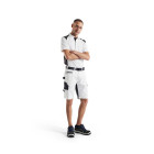 Short de peintre stretch Blanc/Gris-Foncé 10941330 - Taille au choix