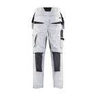 Pantalon Peintre +stretch avec poches flottantes Blanc/Gris-Foncé 10961330 - Taille au choix