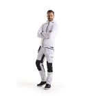 Pantalon Peintre +stretch avec poches flottantes Blanc/Gris-Foncé 10961330 - Taille au choix