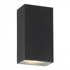 Applique 3w led outdoor, en aluminium et verre, noir