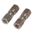 Raccord double Ø5 (2pcs) - Acier - Ø5 (2pcs)