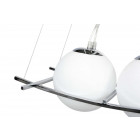 Suspension design uranus verre blanc