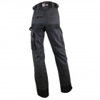 Pantalon Argile LMA Gris nuit / Noir bicolore avec poches genouillères - Taille au choix