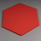 Panneau acoustique mural et plafond (décoratif design) - Epaisseur 12mm - Hexagone rouge