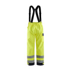 Pantalon de pluie à bretelles Haute-Visibilité retardant flamme niveau 2 Jaune-Fluo/Marine 13132022 - Taille au choix