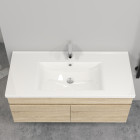 99x45x40cm(l*w*h)cm meuble salle de bain naturel 2 portes avec une vasque à suspendre