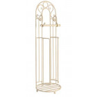 Porte papier toilette antique blanc avec réserve