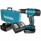 Perceuse visseuse 62nm (black) bl1830x2 + 74 pièces bi - makita - ddf482fx1b