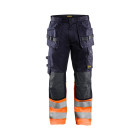 Pantalon multinormes inhérent avec poches flottantes Marine/Orange-Fluo 14891513 - Taille au choix