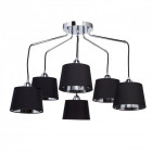 Suspension chromée megapolis 6 ampoules 50 cm